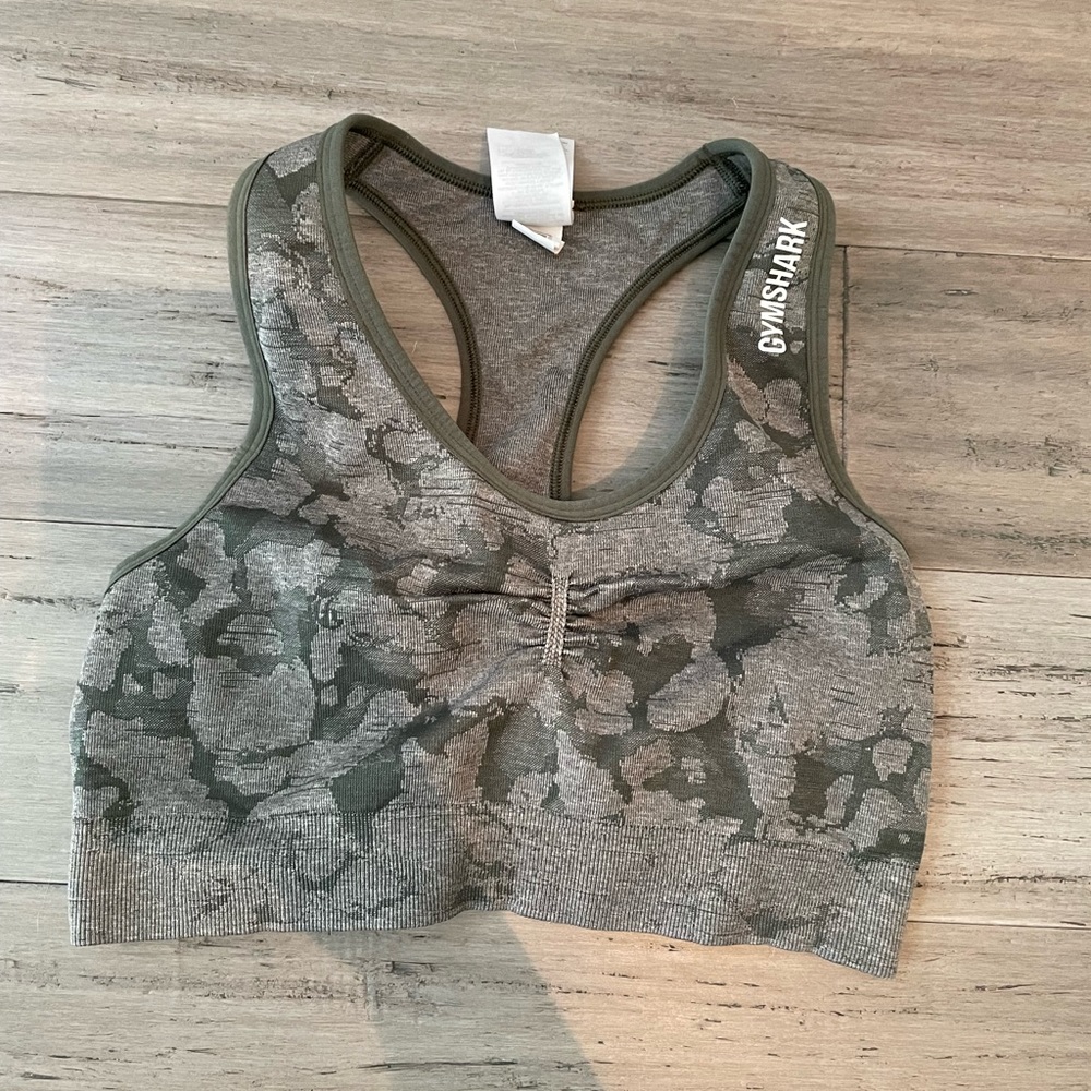 Gymshark camo sports bra
